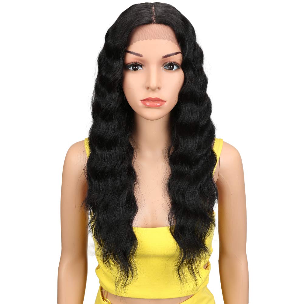 Joedir Long Wave 1.5x4.5 Lace Front Synthetic Wigs 24 inch