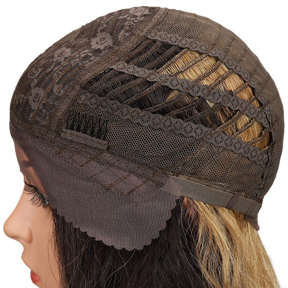 Joedir | Long Wave Lace Front Synthetic Wig | 30 inch Length | Ombre Blonde